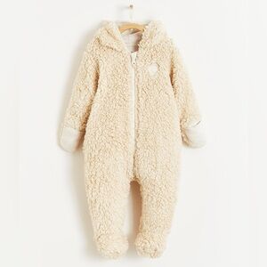 Babycottons Sherpa Jumpsuit in Beige